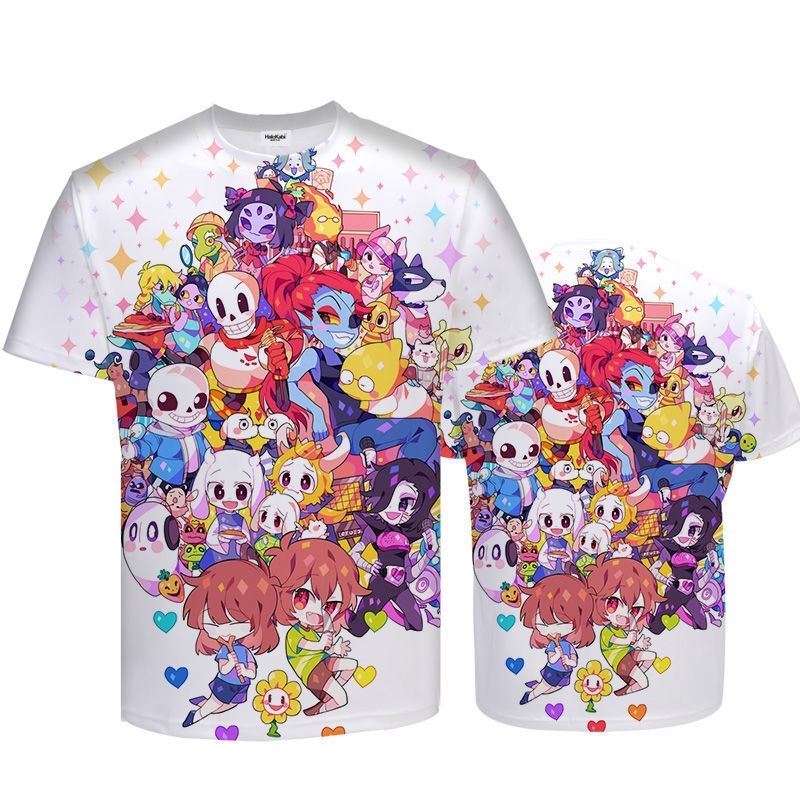 北方虎传说之下男t恤短袖夏undertale动漫周边chara青少年学生sans