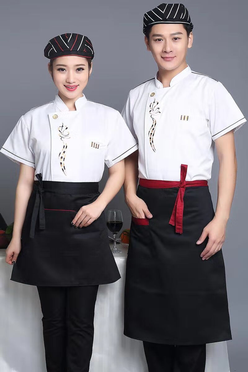 前进帽中青年厨师帽男女服务员透气网贝雷帽西餐厅酒店厨房火锅店快