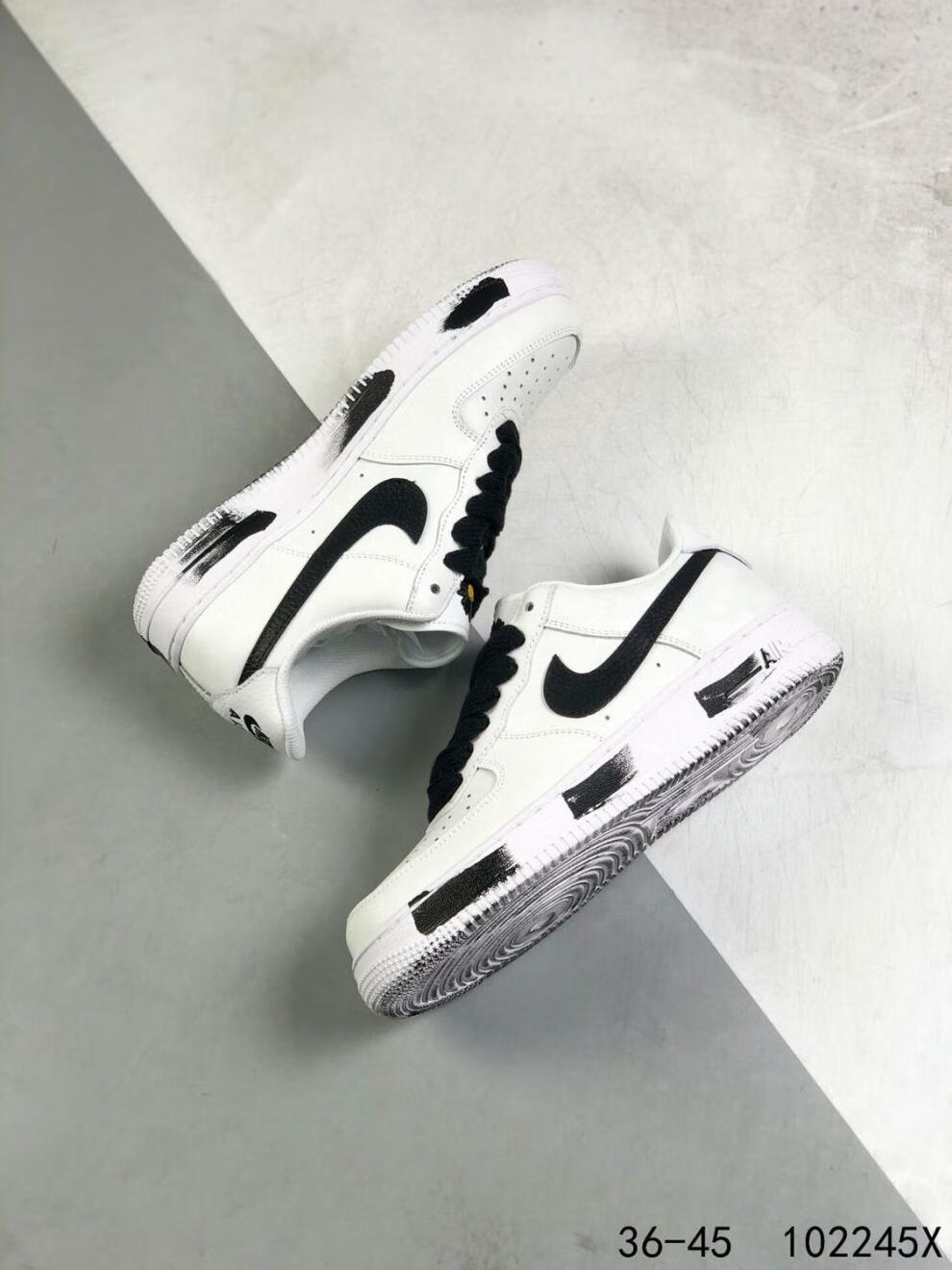 一号低帮男女板鞋高品质刮刮乐牛油果奶咖休闲防 空军一号刮刮乐黑白