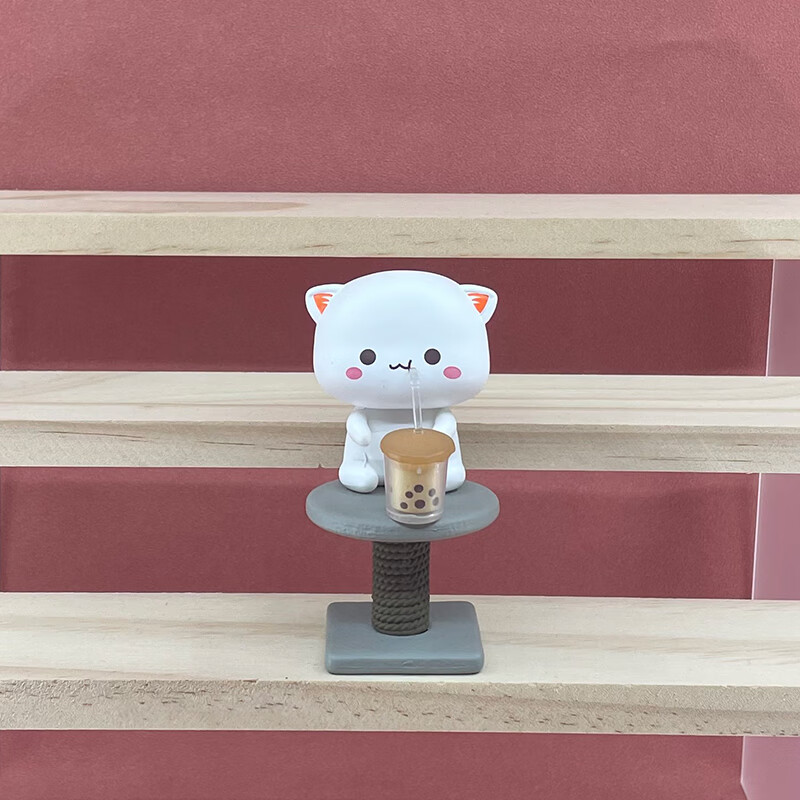 蜜桃猫2盲盒 蜜桃猫第二弹盲盒让爱先行系列2代 可爱猫咪潮玩摆件女生