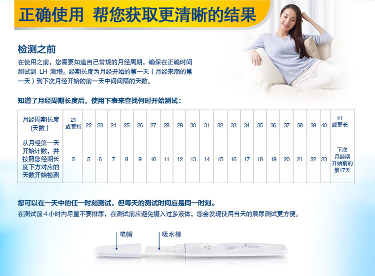 可丽蓝(clearblue)排卵试纸 排卵测试笔 7支装 排卵 试纸 排卵测试笔