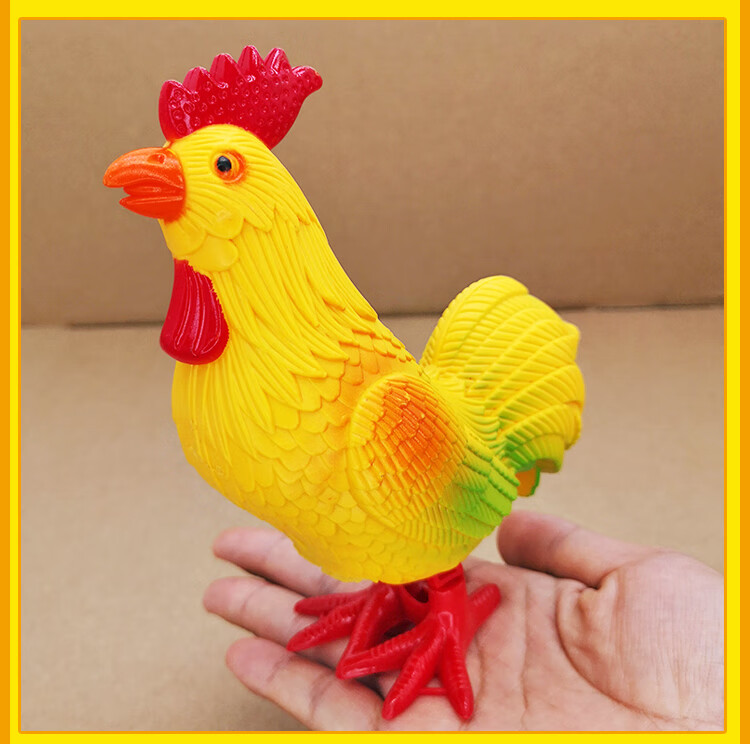 千奇梦发条玩具网红发条玩具上弦蹦跳大公鸡仿真动物男女孩学爬1到3岁