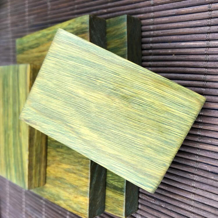 美思迪(meisidi)绿檀原木佛珠手串木料diy木梳梳子料手镯刀柄弹弓料