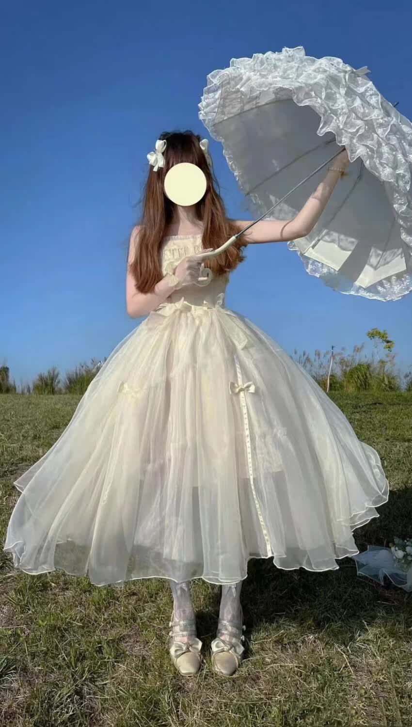 裙子 发带原创正版宝石芭蕾洛丽塔lolita连衣裙吊带长裙仙夏季jska