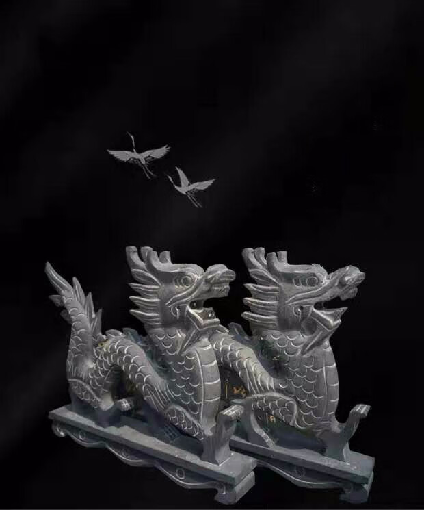 青石龙石雕龙庭院摆件石龙风水生肖龙石头雕刻龙 长60高40宽10一只