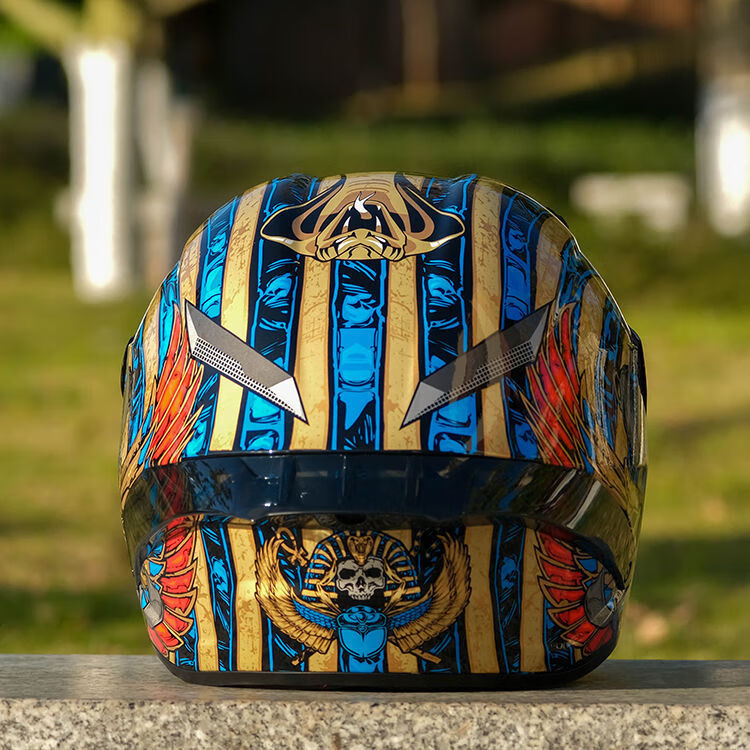 小米mi生态同款新款摩托车个性雪屋村头盔四季男女机车赛车带加长大