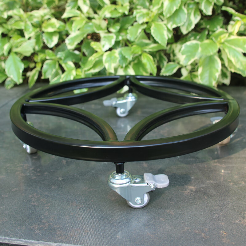 花盆底座带轮圆形托盘承重轱辘万向轮盆栽底架直径4611公分高