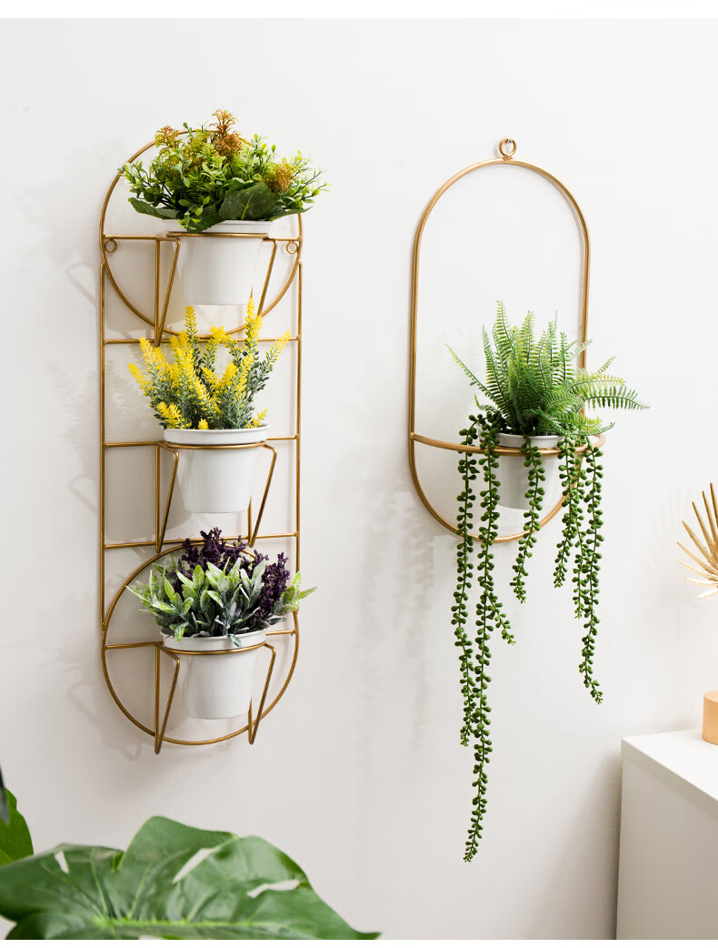 壁挂花架北欧植物盆栽壁挂绿植墙面垂吊挂墙挂花装饰创意铁艺墙饰墙壁