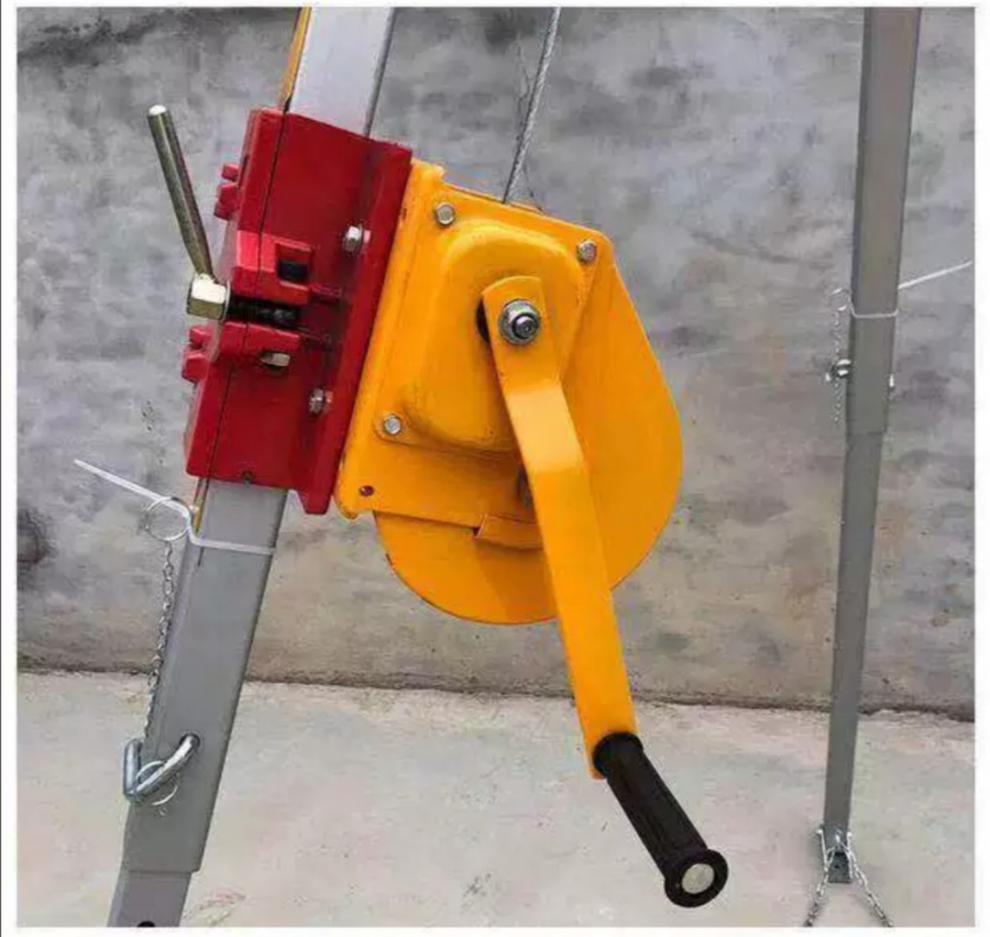 定制适用于救援三角1吨提升机吊机4米降机吊运机支架卷扬机提升架三脚