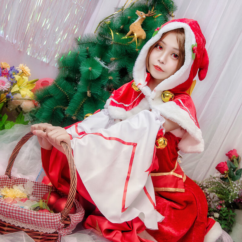 圣诞节cos服王者貂蝉cos圣诞恋歌cosply服装游戏荣耀cosplay女装貂蝉