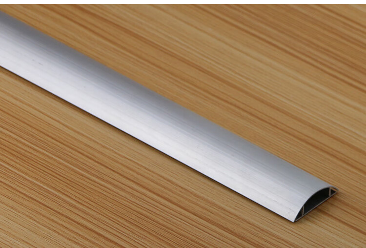 明线走线槽自粘 铝合金半圆弧形线槽明装明线电线槽地板地面防踩线槽