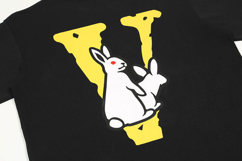 xfr2联名卡通兔子印花tee夏季街头风潮牌短袖t恤棉6153白色s