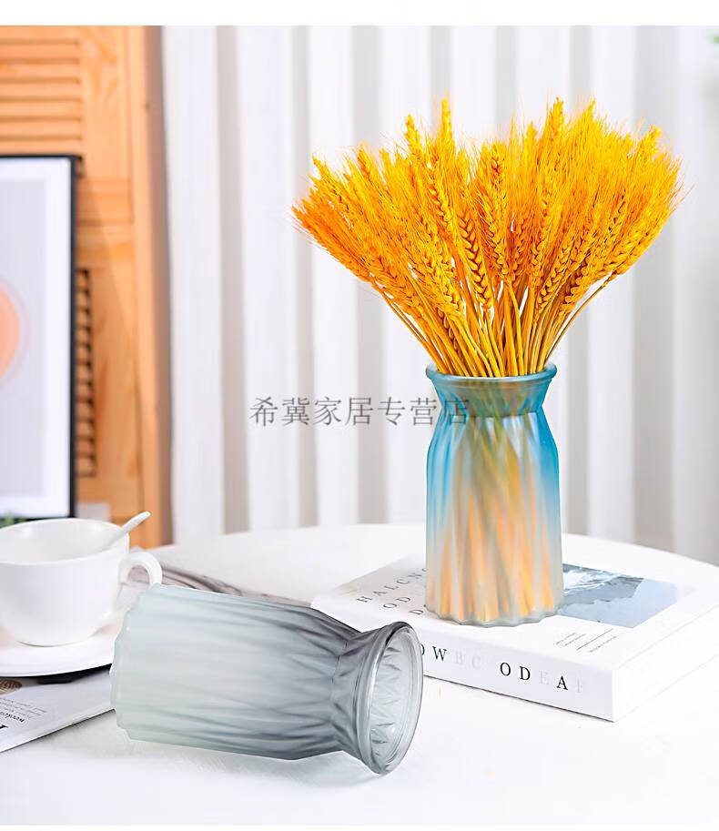 60黄金麦穗花瓶黄金麦穗干花金色麦子花束花瓶家居客厅开业大卖大麦