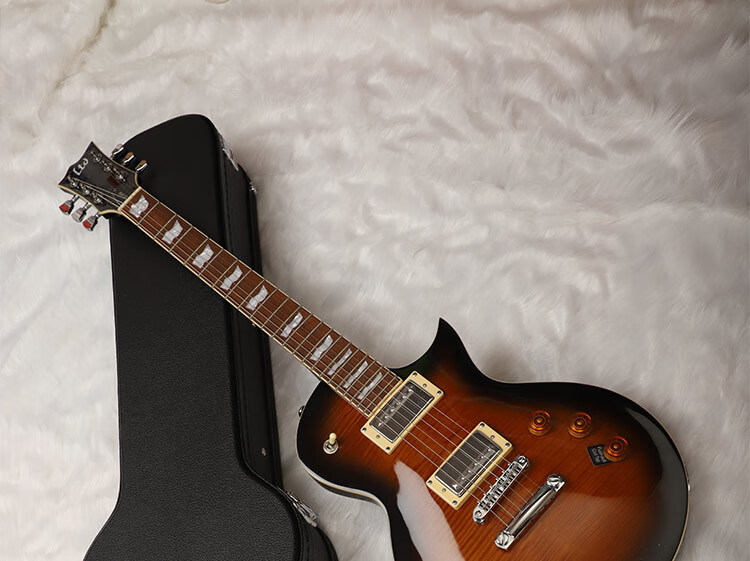 esp印尼产ltd金属摇滚单双摇lec256演出乐手mt130黑美人lp电吉他品质