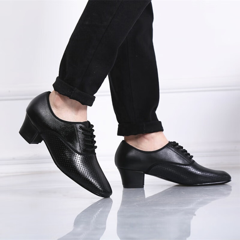 贝蒂舞鞋同款男式摩登舞蹈鞋牛皮软底男子舞鞋成人拉丁舞鞋男国标广场