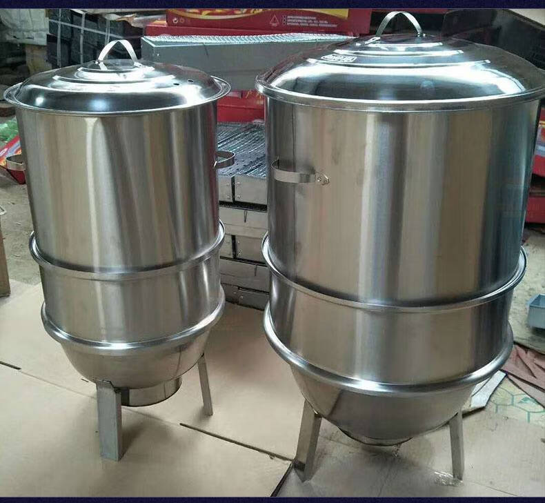 烧烤炉圆筒不锈钢吊炉无烟烧烤炉缸商用烤串焖烤肉炉烤鸡鸭鹅烤羊腿