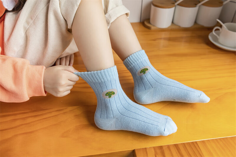 儿童袜子秋冬款2-12岁小孩子穿的女童袜子小女孩姑娘丫头袜子四叶草
