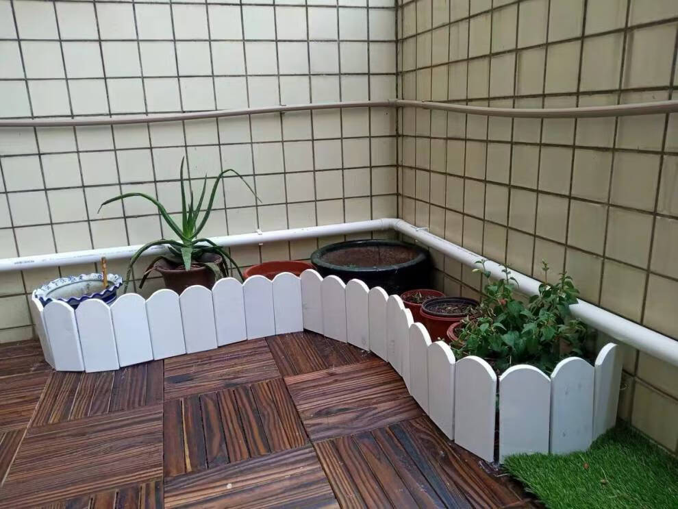 防腐木栅栏户外庭院围边护栏花园围栏花坛花池菜园菜地挡土小篱笆