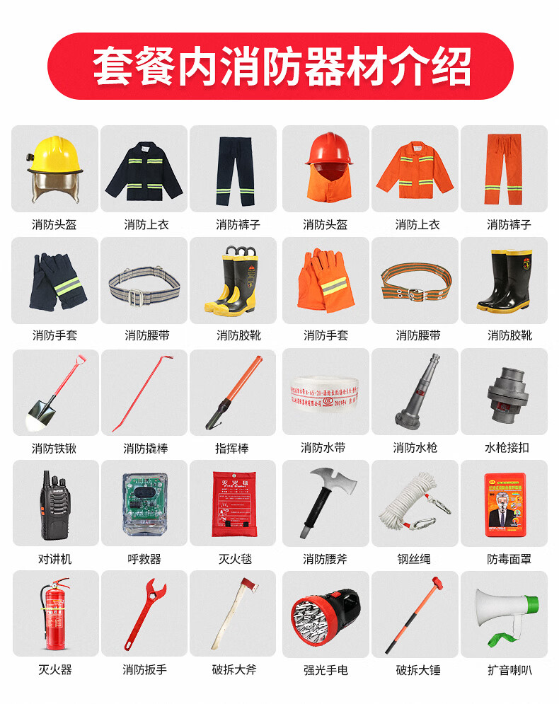 02款微型消防站消防器材全套工地消防柜灭火箱套装工具应急展示柜 7人