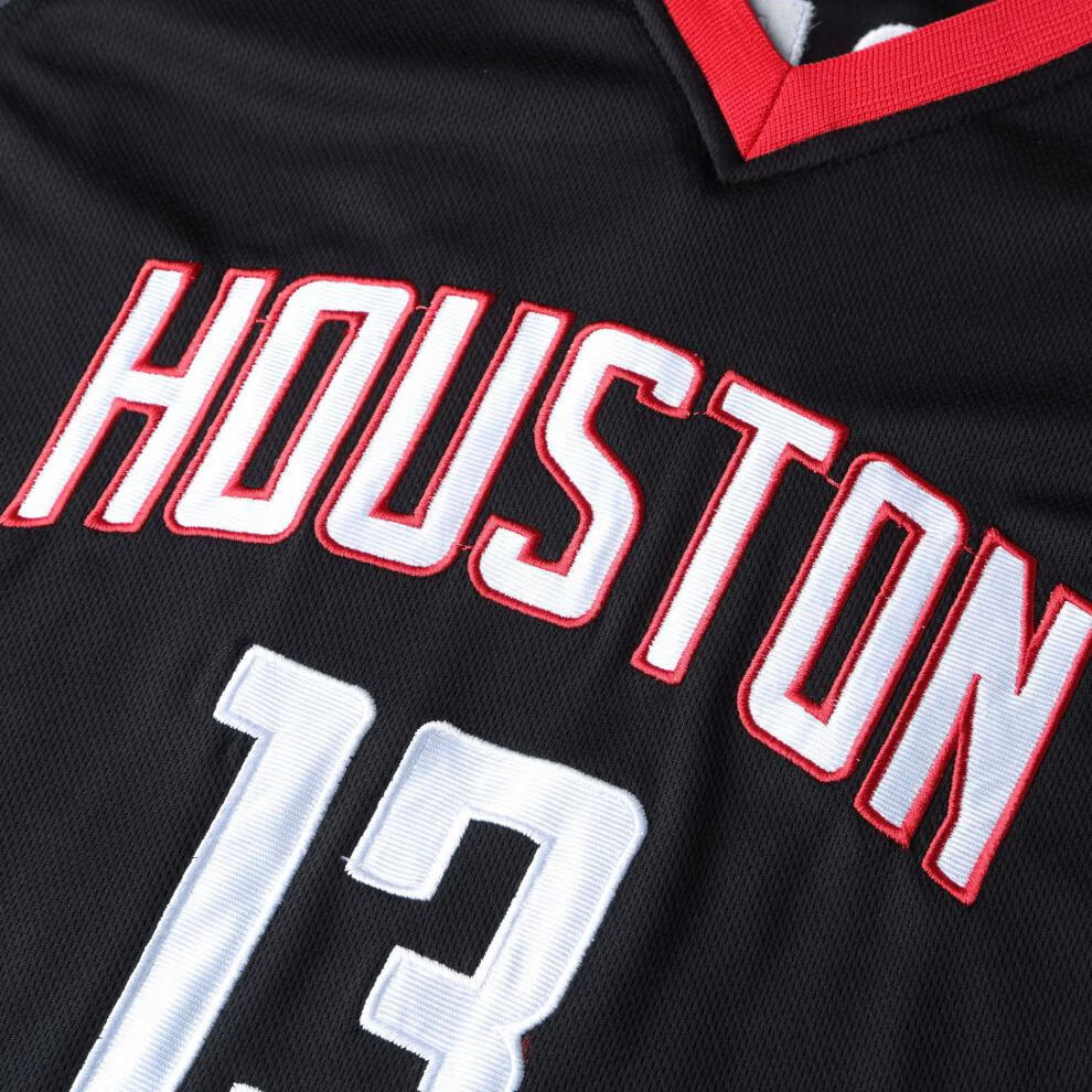 夏季篮球服哈登球衣13号刺绣套装保罗3号训练队服比赛印号 哈登黑色