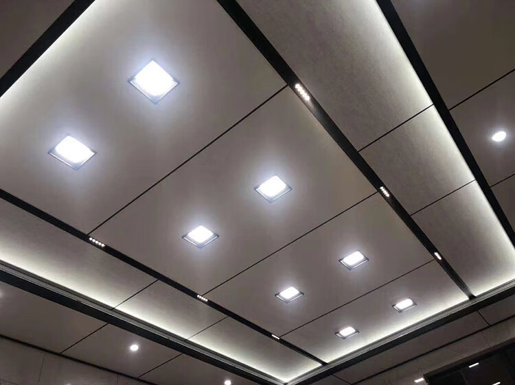 适用蜂窝板led平板灯集成吊顶灯铝大板格栅灯75600厨房灯吸顶方灯