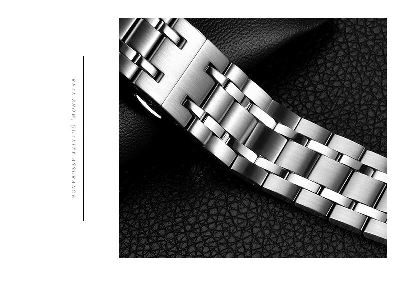 代用天梭1853手表带钢带杜鲁尔t099系列t099407at099427a男表链间玫瑰