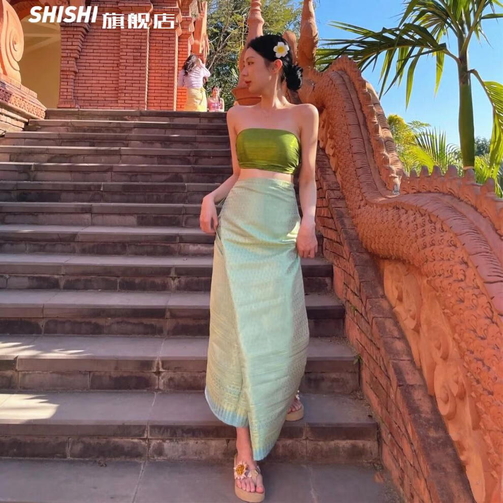 傣族舞蹈服西双版纳傣装网红同款傣族女装傣泰民族服装女舞蹈裙子定制