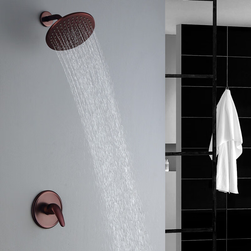 科勒暗装隐形冷热水淋浴花洒套装淋浴房全铜嵌入式墙出水淋浴喷头