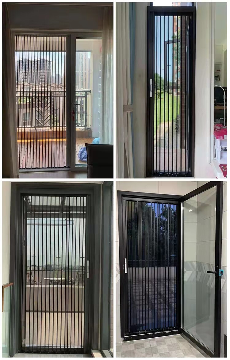 定制门帘金刚网折叠隐形纱门客厅阳台卧室大门防蚊虫猫狗老鼠咬铝合金