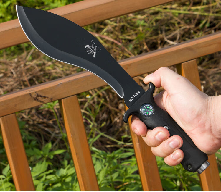 cklde尼泊尔军弯刀户外刀具工刀防身刀真刀车载短刀登山刀野外求生刀