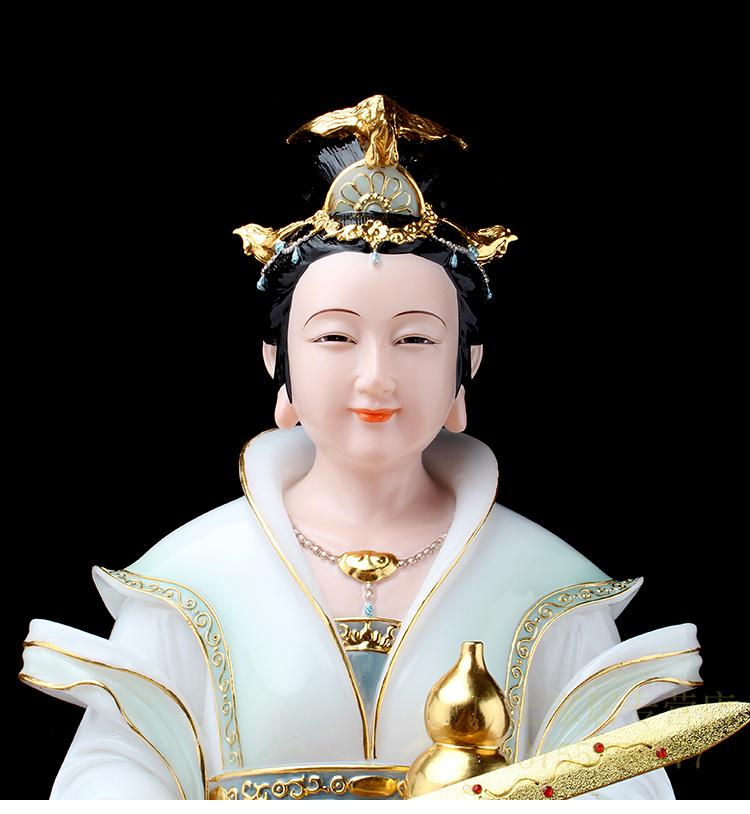 6015百德莱 大师傅高品质九天玄女神像汉白玉佛像踏凤九天圣母