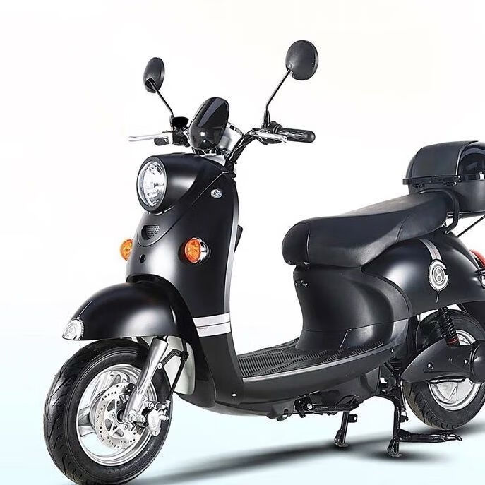 qefh新款小龟王电瓶车60v代步车72v电动车男女电动摩托踏板车 白色 裸