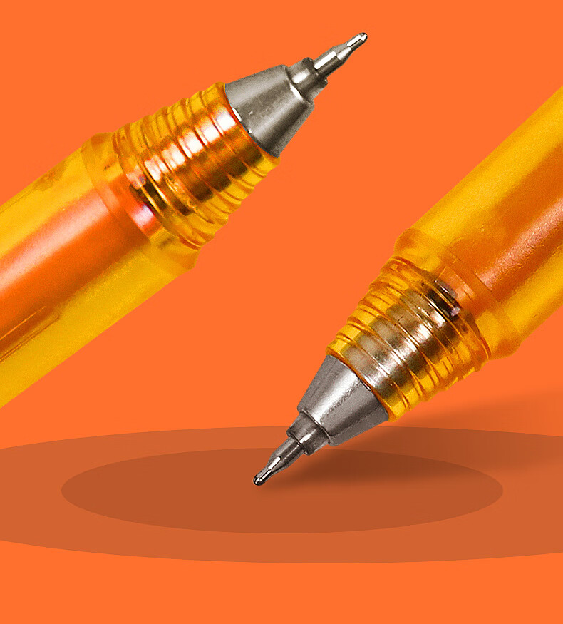 5按压式摁动水笔初高中学生用考试碳素黑色头大吉大 【按动】12支(整