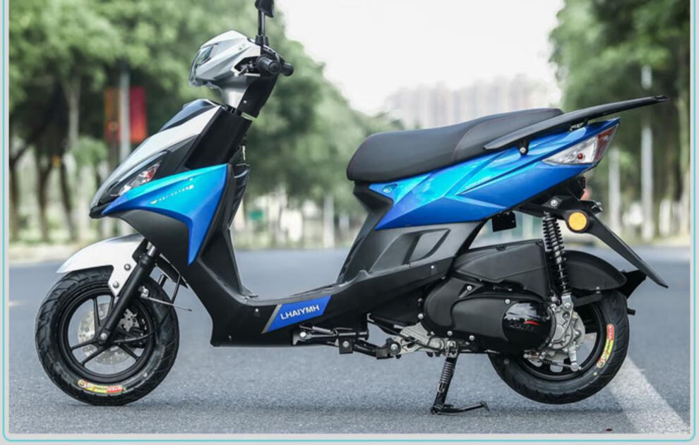 新品as福喜创核125cc踏板燃油摩托车雅马哈可上牌电喷外卖酷冰蓝蓝芯