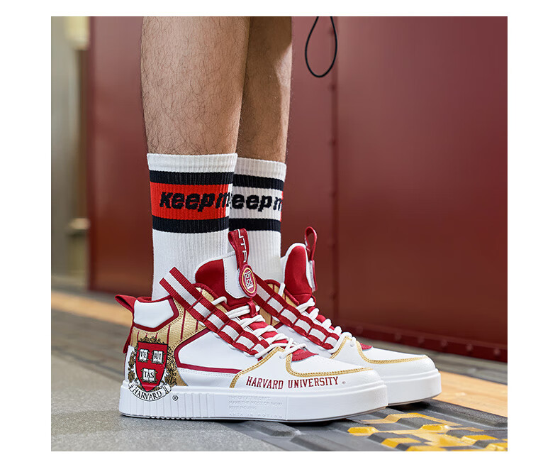 安踏哆啦a梦联名高帮板鞋男鞋女鞋官方旗舰2020秋冬季新款情侣鞋蓝