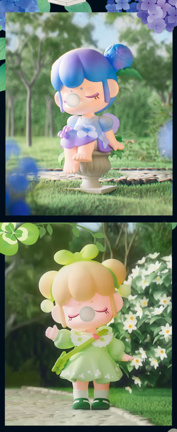 潮流盲盒秘密花园系列盲盒囡茜2022网红少女心桌面摆件 确认款-幸运草