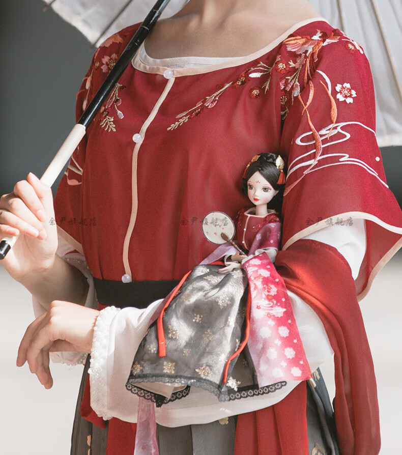 汉服人偶摆件 故宫绢人娃娃格格古装古风汉服玩偶人偶中国风特色礼物