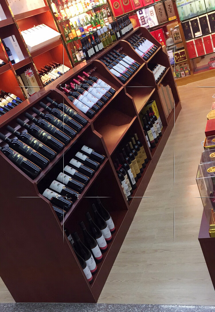 偌倍特定做红酒中岛柜木质红酒货架展示架白酒展示柜陈列超市洋酒货架