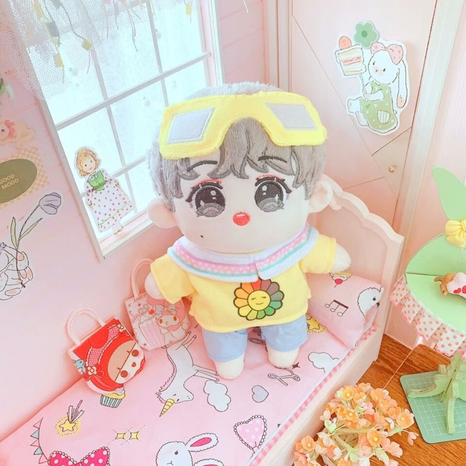 成员马嘉祺棉花娃娃人形公仔厘米时代少年团卡通娃娃 灰发嘉琪裸娃 男