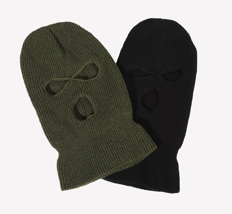 悍匪头套粉色防寒土匪帽男女秋冬保暖户外骑车包头针织帽三孔蒙面帽