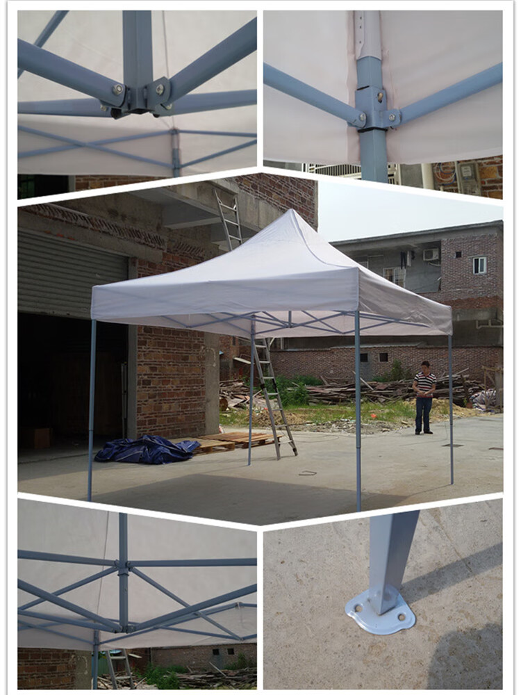 【现货速发】白色3x3帐篷定制印字婚庆户外广告活动遮阳棚折叠四角大