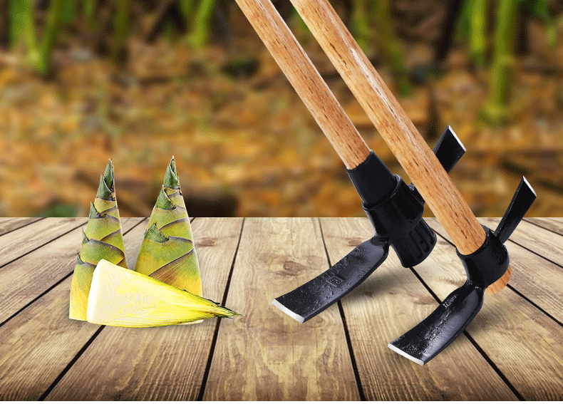 挖笋专用锄头挖冬笋神器两用镐锄斧挖地探竹笋工具多功能户外洋镐 特