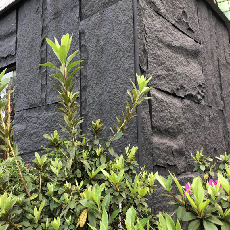 蘑菇石青石板轻质pu石皮背景墙自然面仿真蘑菇石毛石外墙岩壁岩石人造