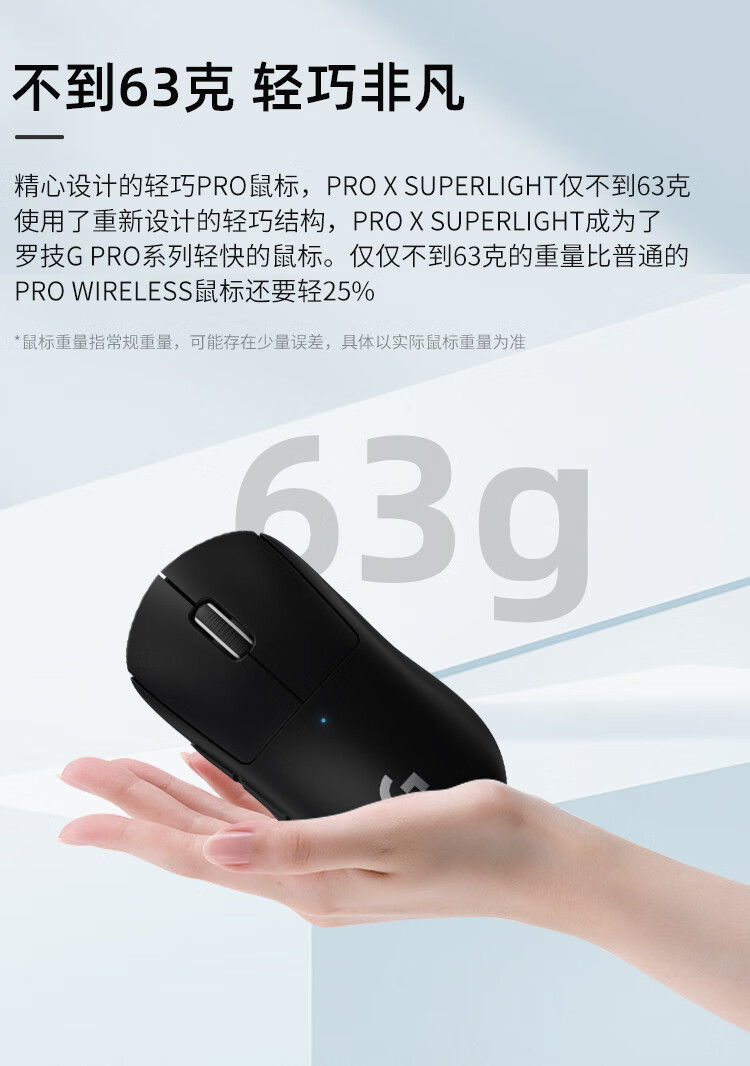 罗技(logitech)gpw二代gpro x无线游戏鼠标狗屁王2代双模可充电可编辑
