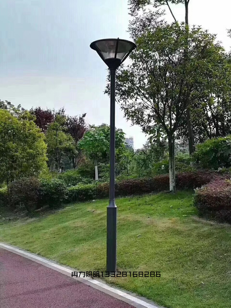 3米庭院灯灯头灯罩户外灯小区公园广场灯景观灯led路灯 b款(直径450