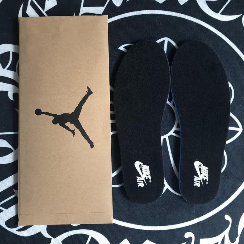 aj1鞋垫适配 3 4 6 13 34鞋垫原装空军一号北卡蓝激光蓝鞋垫 倒钩黑色