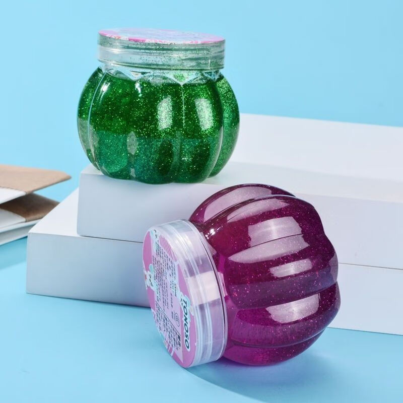 起泡胶无毒新款鼻涕泥果冻冰山泥彩泥手工制作不沾手满天星南瓜1个