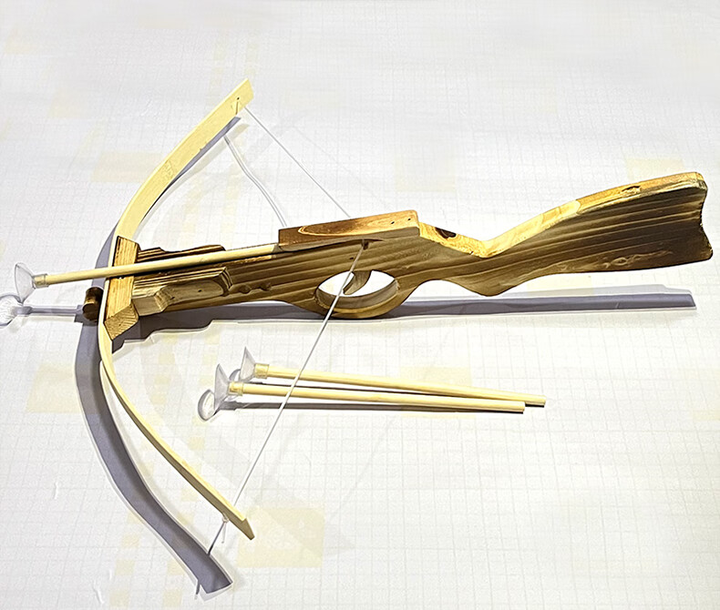 驽弓 十字驽 猎弓 吸盘玩具儿童玩具木制弓箭套装户外亲子射击射箭 弩