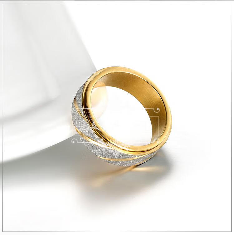 磨砂旋转戒指饰品男人手指装饰男士流行潮流机车男生戒指死口美式男