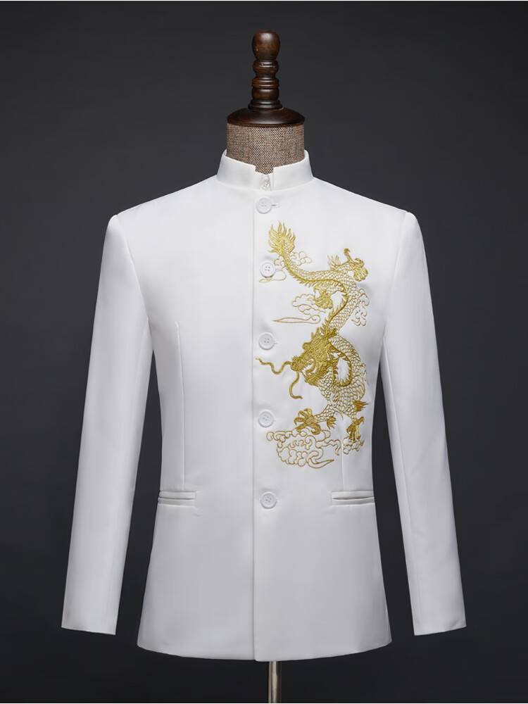 华伦天奴·奥兰迪轻奢高品质男装中老年中山装大合唱团演出服男士乐队